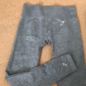 Blue seamless vital gymshark leggings